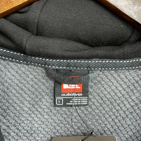 NEW Quiksilver Men's L Hooded Button-Up Flannel Shirt Jacket - Picture 6 of 11